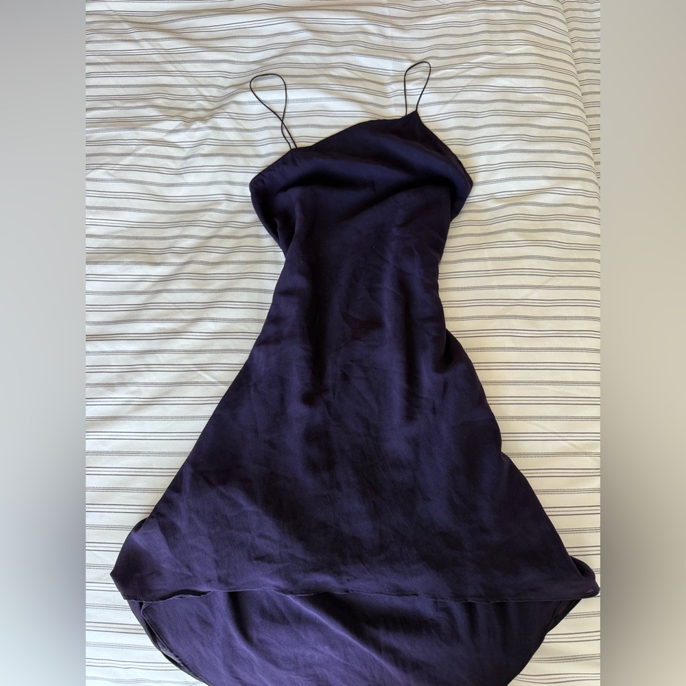Calvin Klein Y2K Deep Purple High Low Asymmetric Dress